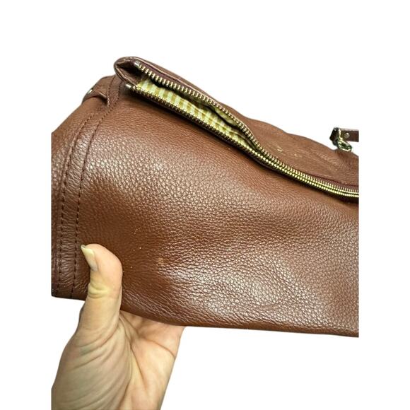 Kate Spade Burgundy Pebbled Leather Shoulder Hobo Bag Soft Slouchy - Picture 9 of 13